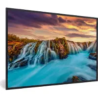 PosterMonkey Fotolijst incl. Poster - Waterval - Landschap - Wolken - Natuur - 30x20 cm - Posterlijst