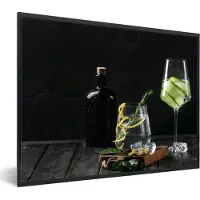 PosterMonkey Fotolijst incl. Poster - Drank - Wijnglas - Fruit - 40x30 cm - Posterlijst