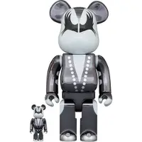 MEDICOM TOY 400% & 100% Bearbrick set - KISS Demon (Chrome ed.)