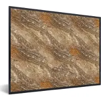PosterMonkey Fotolijst incl. Poster - Patroon - Graniet - Steen - 80x60 cm - Posterlijst