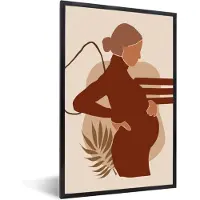PosterMonkey Fotolijst incl. Poster - Mama - Zwanger - Ouderschap - 80x120 cm - Posterlijst