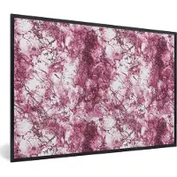 PosterMonkey Fotolijst incl. Poster - Marmer - Roze - Luxe - 30x20 cm - Posterlijst