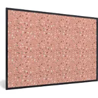 PosterMonkey Fotolijst incl. Poster - Patroon - Terazzo - Structuur - 90x60 cm - Posterlijst