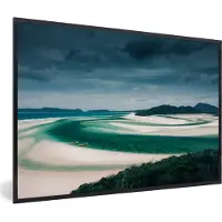 PosterMonkey Fotolijst incl. Poster - Whitsundayeilanden bij het Groot Barrièrerif - 60x40 cm - Posterlijst