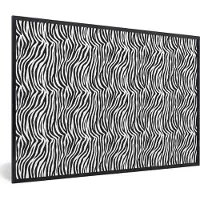 PosterMonkey Fotolijst incl. Poster - Dierenprint - Zebra - Zwart - Wit - 30x20 cm - Posterlijst