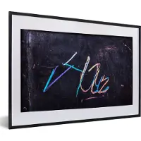 PosterMonkey Fotolijst incl. Poster - Streetart gemaakt met krijt - 60x40 cm - Posterlijst