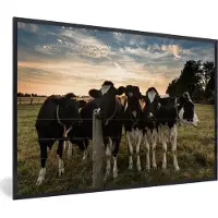 PosterMonkey Fotolijst incl. Poster - Koeien - Dieren - Boerderij - 30x20 cm - Posterlijst