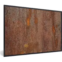 PosterMonkey Fotolijst incl. Poster - IJzer - Roest - Industrieel - Staal - 90x60 cm - Posterlijst