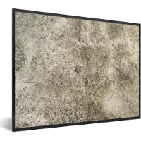 PosterMonkey Fotolijst incl. Poster - Cement - Bruin - Beton - Vintage - 80x60 cm - Posterlijst