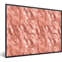 PosterMonkey Fotolijst incl. Poster - Roze - Marmer - Structuur - Luxe - 40x30 cm - Posterlijst