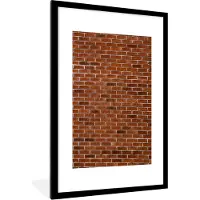 PosterMonkey Fotolijst incl. Poster - Baksteen - Muur - Patroon - 60x90 cm - Posterlijst