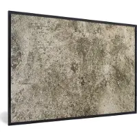 PosterMonkey Fotolijst incl. Poster - Cement - Bruin - Beton - Vintage - 90x60 cm - Posterlijst