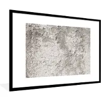 PosterMonkey Fotolijst incl. Poster - Beton - Crème - Patronen - 90x60 cm - Posterlijst