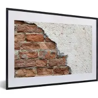 PosterMonkey Fotolijst incl. Poster - Baksteen - Gips - Muur - 60x40 cm - Posterlijst