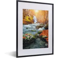 PosterMonkey Fotolijst incl. Poster - Natuur - Zon - Herfst - 30x40 cm - Posterlijst