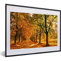 PosterMonkey Fotolijst incl. Poster - Bos - Herfst - Seizoenen - Landelijk - 40x30 cm - Posterlijst