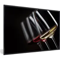 PosterMonkey Fotolijst incl. Poster - Wijnglas - Wijn - Alcohol - 60x40 cm - Posterlijst