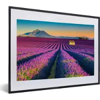 PosterMonkey Fotolijst incl. Poster - Lavendel - Berg - Bloemen - 40x30 cm - Posterlijst