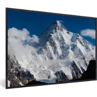 PosterMonkey Fotolijst incl. Poster - Top van de K2 berg - 120x80 cm - Posterlijst