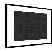 PosterMonkey Fotolijst incl. Poster - Inductie beschermer - Leer - Structuur - Dierenhuid - 80x60 cm - Posterlijst