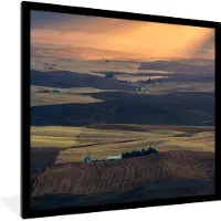 PosterMonkey Fotolijst incl. Poster - Landschap in Washington - 40x40 cm - Posterlijst