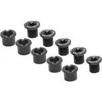 Spécialités T.A. Aluminium Bouten Kit voor dubbele crankset, zwart 2022 Trapas accessoires