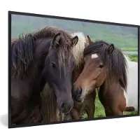 PosterMonkey Fotolijst incl. Poster - Paarden - Dieren - Bruin - 60x40 cm - Posterlijst