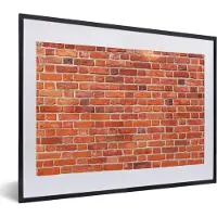 PosterMonkey Fotolijst incl. Poster - Baksteen - Muren - Robuust - 40x30 cm - Posterlijst