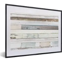 PosterMonkey Fotolijst incl. Poster - Hout - Planken - Wit - 40x30 cm - Posterlijst