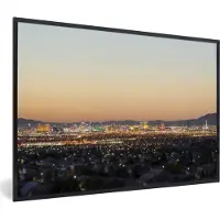 PosterMonkey Fotolijst incl. Poster - Zonsondergang - Las Vegas - Oranje - 60x40 cm - Posterlijst