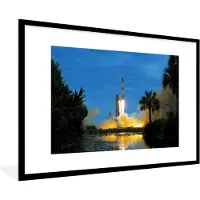 PosterMonkey Fotolijst incl. Poster - Waanzinnige lancering van space shuttle - 90x60 cm - Posterlijst