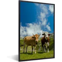 PosterMonkey Fotolijst incl. Poster - Koeien - Zon - Landschap - 20x30 cm - Posterlijst