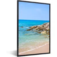 PosterMonkey Fotolijst incl. Poster - Strand - Zee - Tropisch - Zomer - 80x120 cm - Posterlijst