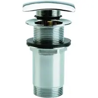 Clou Stop/go afvoerplug inbe zonder overloop vierkant chroom