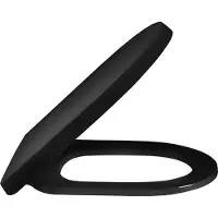Pressalit Comfort D2 closetzitting met deksel uni met softclose en lift-off polygiene zwart 1050111-dk3999
