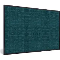 PosterMonkey Fotolijst incl. Poster - Leer - Structuur - Dierenhuid - 90x60 cm - Posterlijst