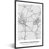 PosterMonkey Fotolijst incl. Poster - Duitsland - Stadskaart - Plattegrond - Kaart - Villingen-Schwenningen - 60x90 cm - Posterlijst