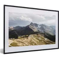 PosterMonkey Fotolijst incl. Poster - Alpen - Weg - Berg - 60x40 cm - Posterlijst