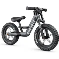 Berg Biky Cross Black Loopfiets - 12 inch - Magnesium frame - Incl. Handrem - Verstelbaar Zadel - 2 tot 5 jaar - Zwart - Limited Edition