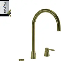 Selsiuz 3-in-1 kokend water kraan met combi extra boiler goud