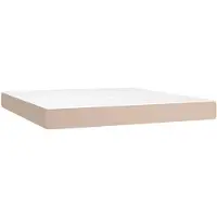 vidaXL Pocketveringmatras, medium, cappuccino, 160x200x20 cm, kunstleer