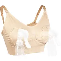 ForDig 2-in-1 Kolf en Voedingsbeha Beige - BH voor Kolven & Voeding - Extra Verstelbaar Baby Voedings Beha - Voedingsbh