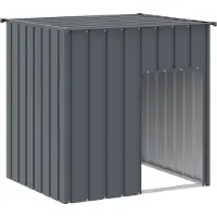 vidaXL Hondenhuis met dak, antraciet, 110x103x109 cm, verzinkt staal