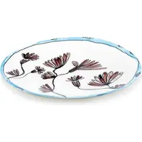 Serax MARNI Midnightflowers - Ovale schaal L Camelia Aubergine