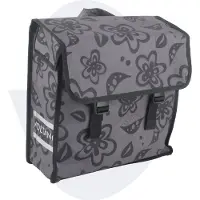 Voltano Voorgevormde Enkele Fietstas Floral Fusion - Pakaftas Grijs