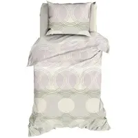 Satin d'or Dekbedovertrek Condi Sand/Wit Satijn-140 x 200 / 220 cm | 1-Persoons