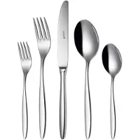 Sola Tulip Bestekset 9 Persoons - 90 Delig RVS Bestek Set - Zilverwit Edelstaal 18/10 - Vaatwasserbestendig - Zilver