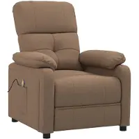 vidaXL Massagestoel stof bruin
