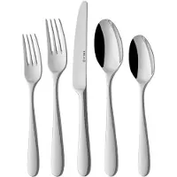 Sola Nordica Bestekset 6 Persoons - 24 Delig RVS Bestek Set - Zilverwit Edelstaal 18/10 - Vaatwasserbestendig - Zilver