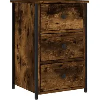 vidaXL Nachtkastje 40x36x60 cm bewerkt hout gerookt eikenkleurig